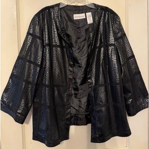 Alfred Dunner Black Lightweight Jacket